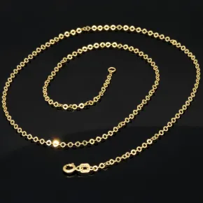 Kurze Goldkette für schlanke Damen und Kinder aus edlem Gold (585 / 14K Gelbgold) , ca. 45cm Länge 2mm