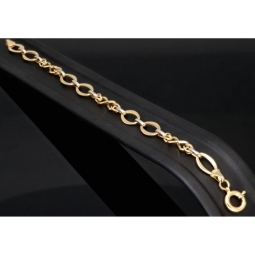 Edles Armband in zeitlosem Design aus hochwertigem 14K 585er Bicolor Gold (Gelbgold und Weißgold) ca. 20 cm Länge