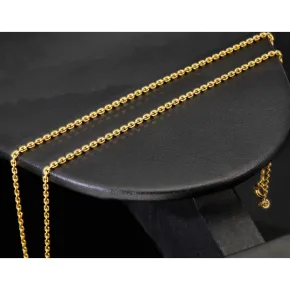 Sehr kurze, exquisite Ankerkette in ca. 42cm Länge, ca. 1,7mm Breite für sehr schlanke Damen aus Gold (585er 14k Gelbgold) mit FBM-Stempel