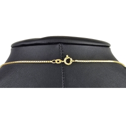 Sehr kurze Venezianerkette aus hochwertigem Gelbgold (585 14k Gold) für Damen und Kinder (42cm Länge, ca. 1mm) mit FBM-Stempel