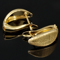 Funkelnde Ohrringe mit englischem Verschluss aus edlem, massivem Gold (585er 14K Gelbgold)