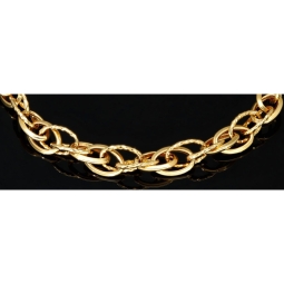 Gold-Armband für Damen in zeitlosem Design aus hochwertigem 14K 585 Gelbgold, ca. 20cm Länge, 7mm Breite