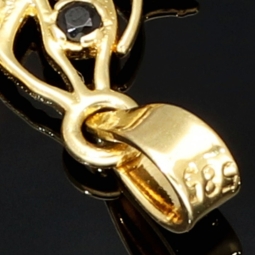 Baum des Lebens - Anhänger mit bunten Zirkoniasteinen aus Gold (14K 585 Gelbgold)