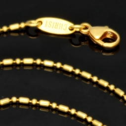 Christ Markenschmuck - Kürzere, hochwertig produzierte Goldkette aus glänzendem 18k / 750 Gold 46cm, 1,2 mm