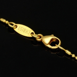 Christ Markenschmuck - Kürzere, hochwertig produzierte Goldkette aus glänzendem 18k / 750 Gold 46cm, 1,2 mm
