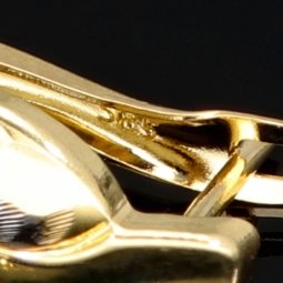 Elegante Ohrringe mit feinem Design aus massivem Bicolor 585 14K Gold (Weißgold und Gelbgold)
