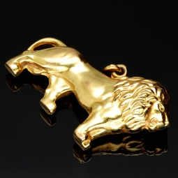 Edler Löwen-Anhänger aus glänzendem 333er (8k) Gelbgold
