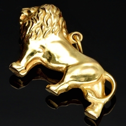 Edler Löwen-Anhänger aus glänzendem 333er (8k) Gelbgold