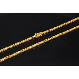 Funkelnde Königskette in XXL Länge ca. 92cm und 2,7mm aus massivem Gelbgold (14K 585 Gold, ca. 47,8g)