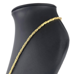 Funkelnde Königskette in XXL Länge ca. 92cm und 2,7mm aus massivem Gelbgold (14K 585 Gold, ca. 47,8g)