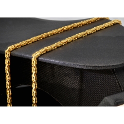 Funkelnde Königskette in XXL Länge ca. 92cm und 2,7mm aus massivem Gelbgold (14K 585 Gold, ca. 47,8g)