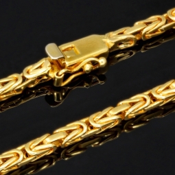 Funkelnde Königskette in XXL Länge ca. 92cm und 2,7mm aus massivem Gelbgold (14K 585 Gold, ca. 47,8g)