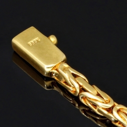 Funkelnde Königskette in XXL Länge ca. 92cm und 2,7mm aus massivem Gelbgold (14K 585 Gold, ca. 47,8g)
