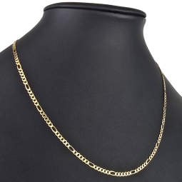 Stilvolle Goldkette /  Figarokette aus edlem Gold (333 / 8K Gold) - ca. 50cm lang, ca. 3mm