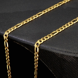 Stilvolle Goldkette /  Figarokette aus edlem Gold (333 / 8K Gold) - ca. 50cm lang, ca. 3mm