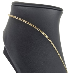 Stilvolle Goldkette /  Figarokette aus edlem Gold (333 / 8K Gold) - ca. 50cm lang, ca. 3mm