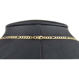 Stilvolle Goldkette /  Figarokette aus edlem Gold (333 / 8K Gold) - ca. 50cm lang, ca. 3mm