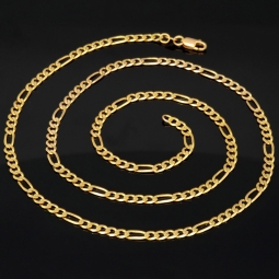Stilvolle Goldkette /  Figarokette aus edlem Gold (333 / 8K Gold) - ca. 50cm lang, ca. 3mm