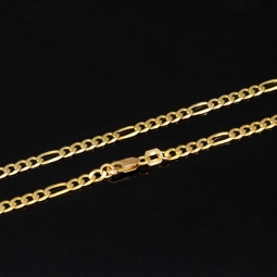 Stilvolle Goldkette /  Figarokette aus edlem Gold (333 / 8K Gold) - ca. 50cm lang, ca. 3mm