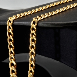Prunkvolles, glänzendes Collier für Damen aus hochwertigem 585 14K Gold (Länge ca. 50cm)
