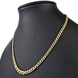 Prunkvolles, glänzendes Collier für Damen aus hochwertigem 585 14K Gold (Länge ca. 50cm)