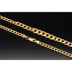 Prunkvolles, glänzendes Collier für Damen aus hochwertigem 585 14K Gold (Länge ca. 50cm)