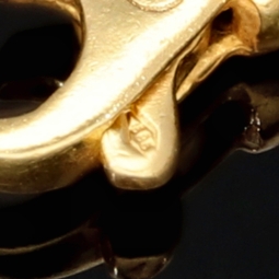 Bling-Bling Plättchenkette (Plattenkette) - Steigbügelkette aus hochwertigem 585 14K Gold mit funkelnden Zirkonia besetzt ca. 6-7 mm breit, 65cm