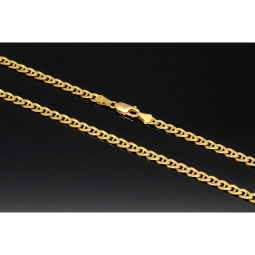 Zeitlose Stäbchen-Panzerkette aus edlem 8K 333 Gold (Gelbgold) in ca. 55 cm Länge und 4mm Breite