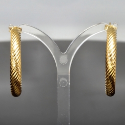 Twist - Creolen in zeitlosem Design aus funkelndem 333er / 8K Gold