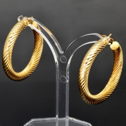 Twist - Creolen in zeitlosem Design aus funkelndem 333er / 8K Gold