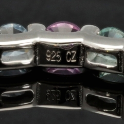 Memory Damen-Ring mit Zirkonia im Brillantschliff, mind. 2,72 ct – 925er Silber, rhodiniert RG ca. 61
