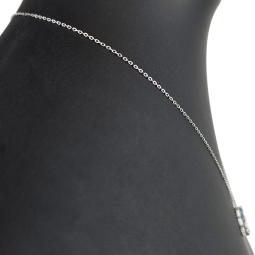 Bezauberndes Schmuck-Set aus 925 Silber, bestehend aus einer Halskette (ca. 45cm + 5cm Verlängerung) und einem bezaubernden Anhänger mit Zirkoniasteinen (hellblau)