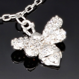 Filigranes Armband für Damen- Bettelarmband aus Sterling 925 Silber mit liebevoll gestalteten Anhängern, veredelt mit 141 glitzernden Zirkoniasteinen (Diamantimitationen) längenverstellbar ca. 18 - 22 cm