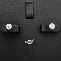 Edles Schmuck-Set aus funkelndem 925er Sterling Silber - Elegantes Armband und funkelnde Ohrstecker mit brillantgeschliffenen Zirkoniasteinen (Diamantimitat)