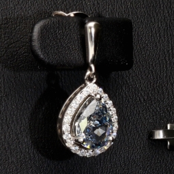 Ohrhänger aus rhodiniertem 925 Sterling Silber mit funkelnden Zirkonia in Farb- und Weißtönen (Diamant-Look), 2,52 ct im edlen Schliffmix