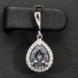 Ohrhänger aus rhodiniertem 925 Sterling Silber mit funkelnden Zirkonia in Farb- und Weißtönen (Diamant-Look), 2,52 ct im edlen Schliffmix