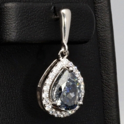 Ohrhänger aus rhodiniertem 925 Sterling Silber mit funkelnden Zirkonia in Farb- und Weißtönen (Diamant-Look), 2,52 ct im edlen Schliffmix