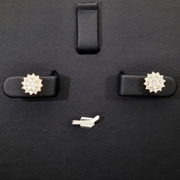 Feine Ohrstecker mit funkelnden Zirkonia (Diamant-Imitation-Steine, Brillantschliff) auf edlem 925er Silber, vergoldet