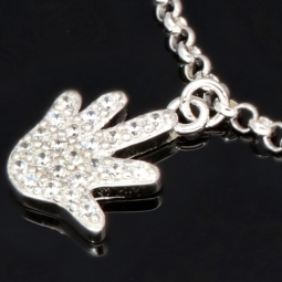 Trendiges Silber-Armband / Bettelarmband aus edlem Sterling 925 Silber mit kreativen Anhängern, verziert mit zahlreichen funkelnden Zirkoniasteinen (Diamantoptik), längenverstellbar ca. 17 – 20 cm