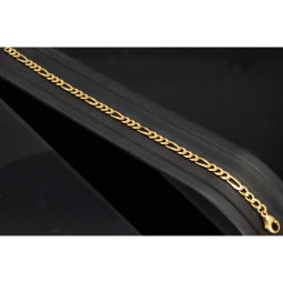 Figaro Armband aus funkelndem 333er (8k) Gelbgold – ca. 19 cm lang, 3,5 mm breit