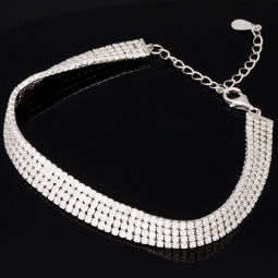 Bling-Bling Zirkonia-Armband aus 925er Silber, rhodiniert in feinem Design, in filigraner Präzision besetzt mit 340 Zirkoniasteinen ca. 3,40 ct. im Brillantschliff (Diamantimitationen) Längenverstellbar ca: 16-21 cm