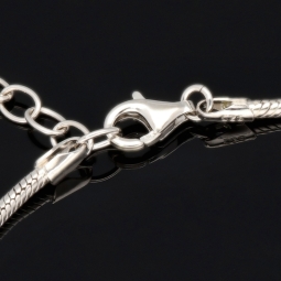 Stilvolles 925 sterling Silberarmband mit funkelndem Kugel-Bead, besetzt mit vielen kleinen Zirkonia (Diamantimitaten) - Länge verstellbar von ca. 19 bis 22 cm