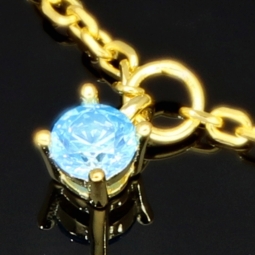 Charm-Armband für Damen aus 925er Silber, vergoldet, dekoriert mit farbenfrohen, bunten, brillantgeschliffenen Zirkonia (Diamantimitaten) in edlen Krappenfassungen - längenverstellbar in ca. 17, 18, 19, 20 cm