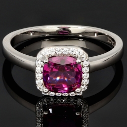 Glanzvoller Ring mit Zirkonia (Brillantschliff, Diamantimitat) im Schliffmix – 925er Sterling Silber, rhodiniert und poliert RG ca. 60