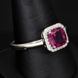 Glanzvoller Ring mit Zirkonia (Brillantschliff, Diamantimitat) im Schliffmix – 925er Sterling Silber, rhodiniert und poliert RG ca. 60