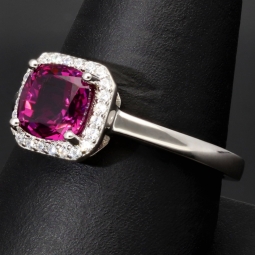 Glanzvoller Ring mit Zirkonia (Brillantschliff, Diamantimitat) im Schliffmix – 925er Sterling Silber, rhodiniert und poliert RG ca. 60