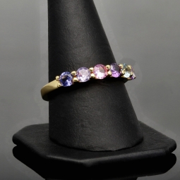 Vergoldeter, funkelnder Ring für Damen Ring aus edlem Sterling 925er Silber mit Zirkonia im Brillantschliff (Diamant-Imitation ca. 0,96 ct) - Ringgröße ca. 57