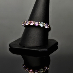 Vergoldeter, funkelnder Ring für Damen Ring aus edlem Sterling 925er Silber mit Zirkonia im Brillantschliff (Diamant-Imitation ca. 0,96 ct) - Ringgröße ca. 57