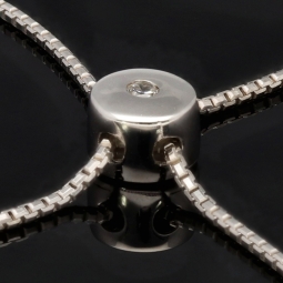 Farbenfrohes, sommerliches Armband mit Zugverschluss aus 925er Sterling Silber mit ca.  9,79 ct funkelnden Zirkonia-Steinen (Diamantimitationen) – längenverstellbar 14-23 cm
