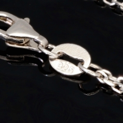Zweireihige Layer-Kette mit außergewöhnlichem Design aus 925er Sterling Silber rhodiniert, besetzt mit funkelnden Zirtkoniasteinen (Diamantimitationen) - Länge verstellbar ca- 45- 50cm